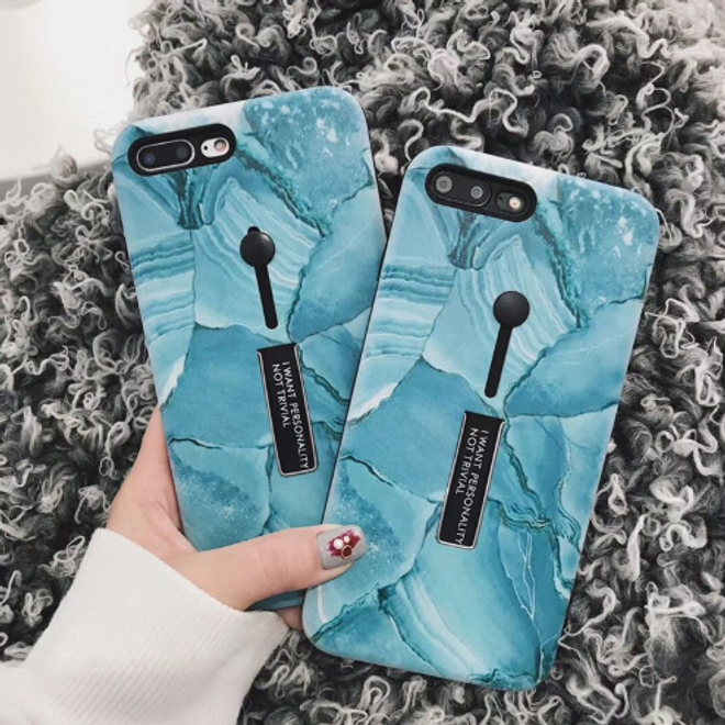 iPhone XS / X Hülle - Hardcase mir Kickstand - Fantasy Series - Blue Marble