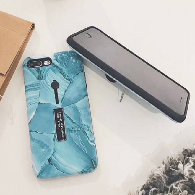 iPhone XS / X Hülle - Hardcase mir Kickstand - Fantasy Series - Blue Marble