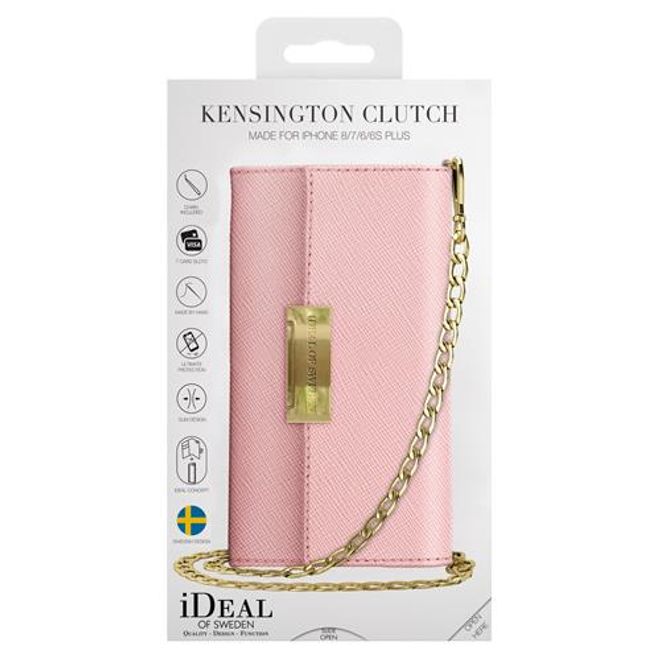 iDeal of Sweden - iPhone 8 Plus/7 Plus/6S+/6+ Hülle - Bookcover - Crossbody Safiano - pink