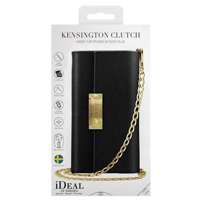 iDeal of Sweden - iPhone 8 Plus/7 Plus/6S+/6+ Hülle - Bookcover - Crossbody Safiano - schwarz