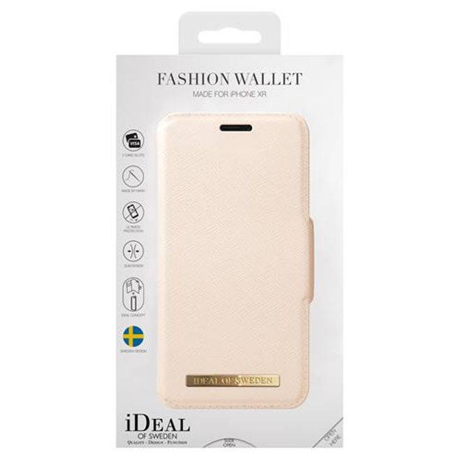 iDeal of Sweden - iPhone XR Handyhülle, Designer Bookcase FASHION - beige