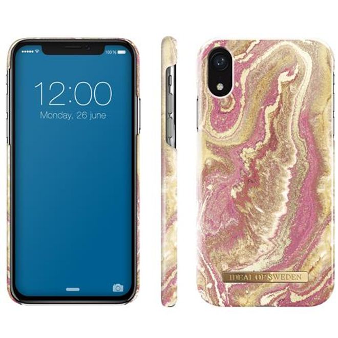 iDeal of Sweden - iPhone XR Hülle - Printed Case - Golden Blush Marble
