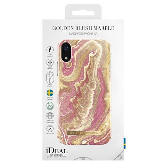 iDeal of Sweden - iPhone XR Hülle - Printed Case - Golden Blush Marble