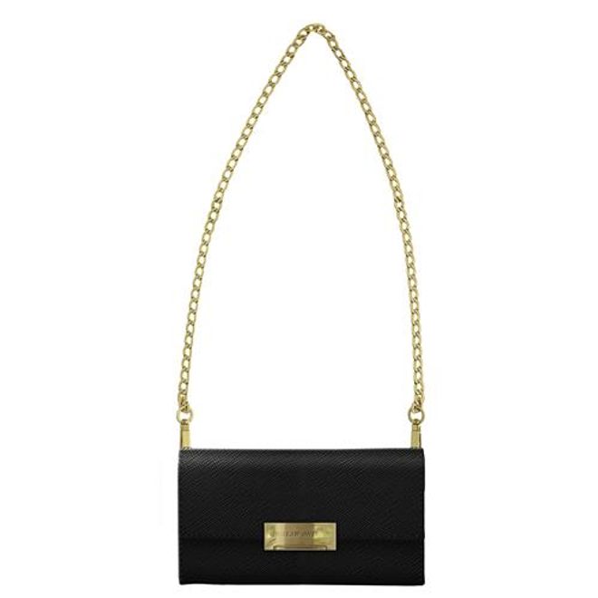 iDeal of Sweden - Étui pour iPhone XS Max - Pochette portefeuille - Bandoulière Kensington Saffiano - Noir