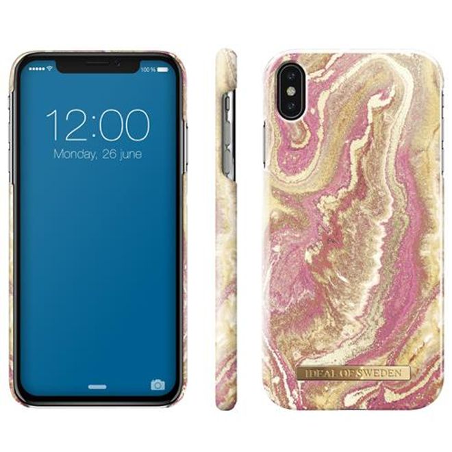 iDeal of Sweden - iPhone XS Max Case - Printed Case - Golden Blush Marble