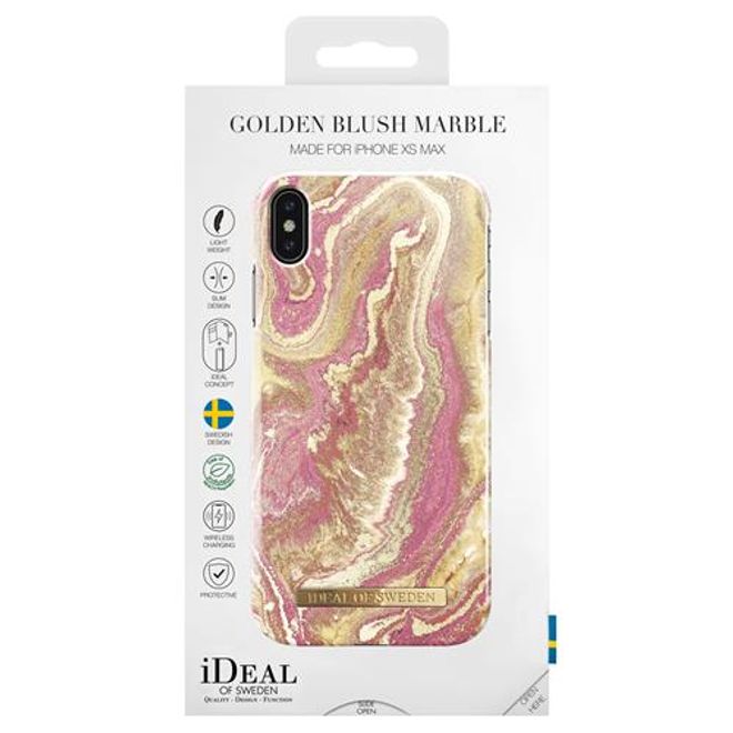 iDeal of Sweden - iPhone XS Max Case - Printed Case - Golden Blush Marble