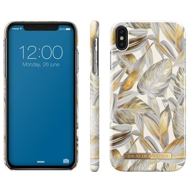 iDeal of Sweden - iPhone XS Max Hülle - Printed Case - Platinum Leaves