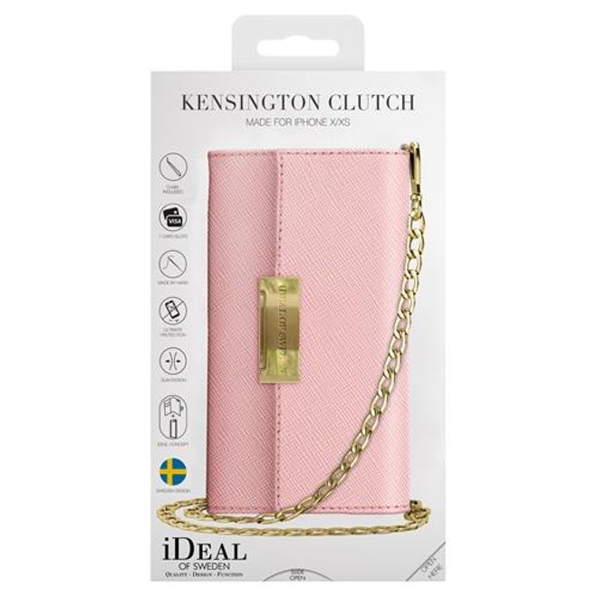 iDeal of Sweden - Étui iPhone XS/X - Couverture-livre - Bandoulière Safiano - rose