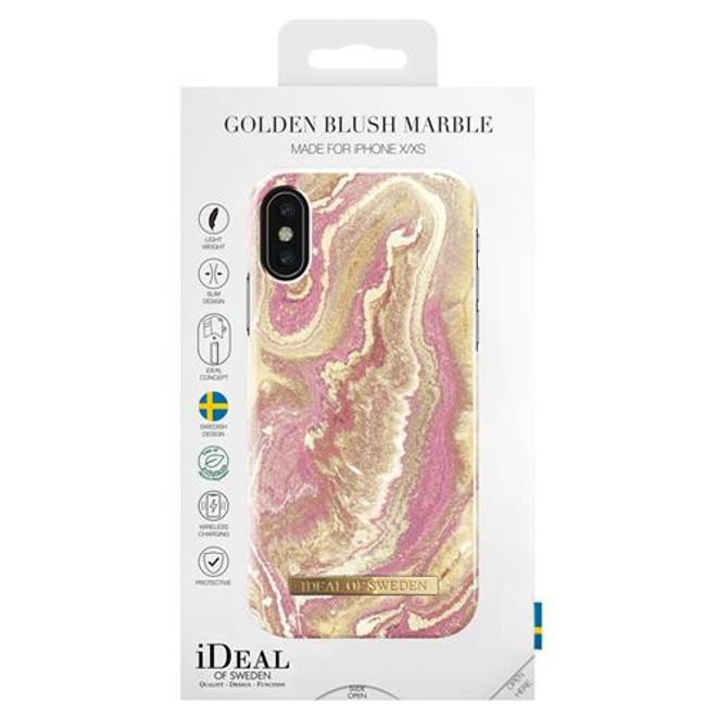 iDeal of Sweden - iPhone XS/X Case - Printed Case - Golden Blush Marble