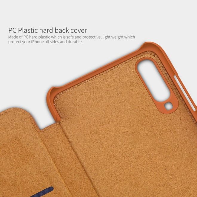 Nillkin - Samsung Galaxy A70 Hülle - Leder Book Case - Qin Series - schwarz