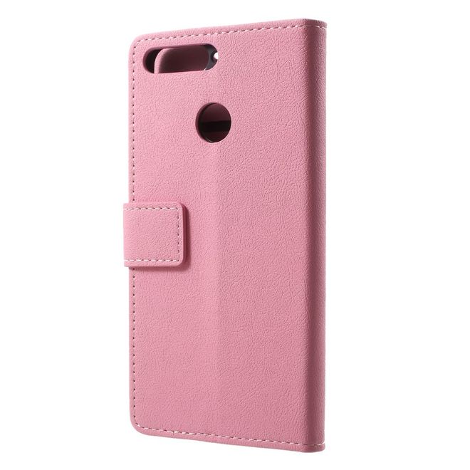 Huawei Honor 7A Mini Handy Hülle - Classic III Leder Bookcover Series - pink