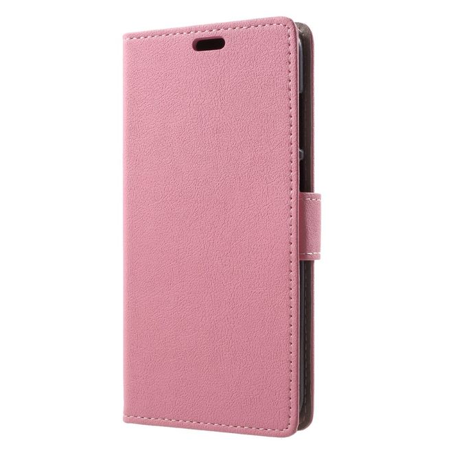 Huawei Honor 7A Mini Handy Hülle - Classic III Leder Bookcover Series - pink