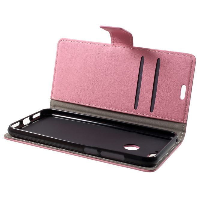 Huawei Honor 7A Mini Handy Hülle - Classic III Leder Bookcover Series - pink