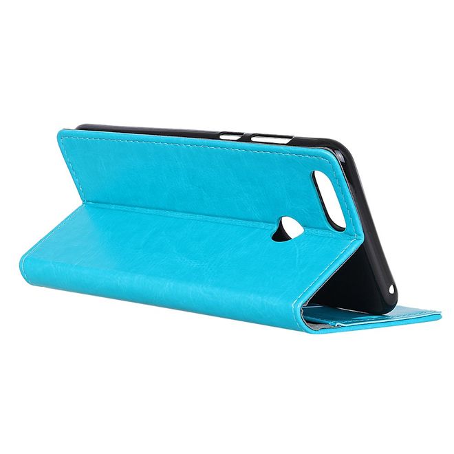 Huawei Honor 7A Handyhülle - Crazy Horse Leder Bookcover Series - blau