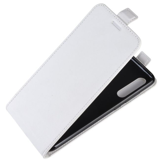 Xiaomi Mi 9 SE Handyhülle - Crazy Horse Leder Flipcase - vertikal - weiss