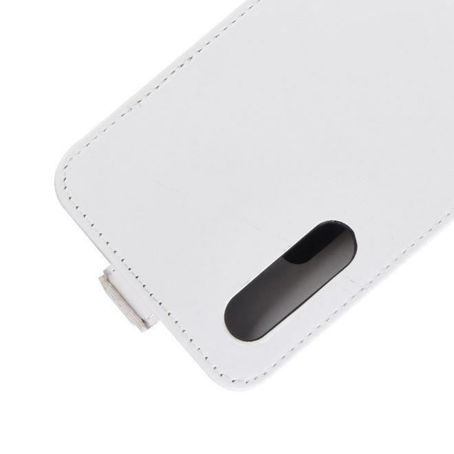Xiaomi Mi 9 SE Handyhülle - Crazy Horse Leder Flipcase - vertikal - weiss