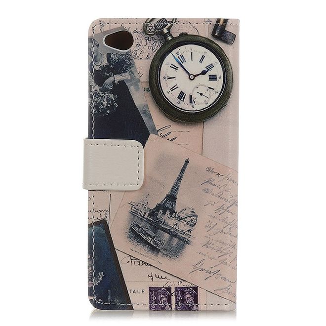 Xiaomi Redmi Go Handyhülle - Leder Bookcover Image II Series - Eiffelturm und Feder