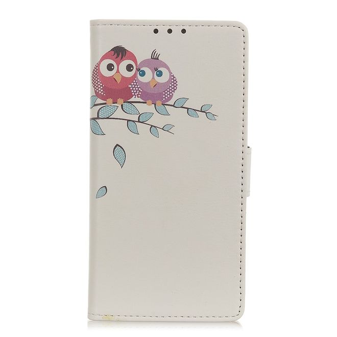 Xiaomi Redmi Go Handyhülle - Leder Bookcover Image II Series - Eulen auf einem Ast