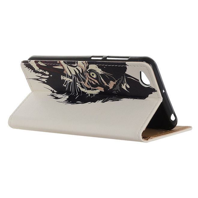 Xiaomi Redmi Go Handyhülle - Leder Bookcover Image II Series - Tigermuster