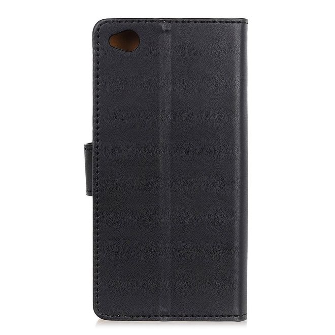 Xiaomi Redmi Go Handy Hülle - Classic II Leder Bookcover Series - schwarz