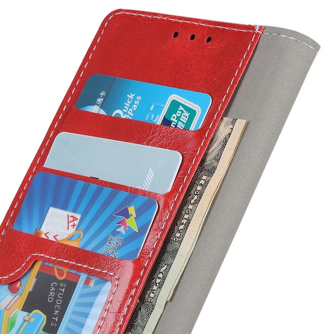 Étui pour Nokia 1 Plus - Étui en cuir Crazy Horse vintage - Rouge