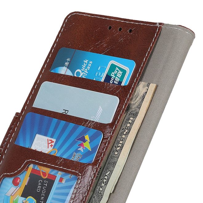 Étui pour Nokia 1 Plus - Étui en cuir Crazy Horse vintage - Marron