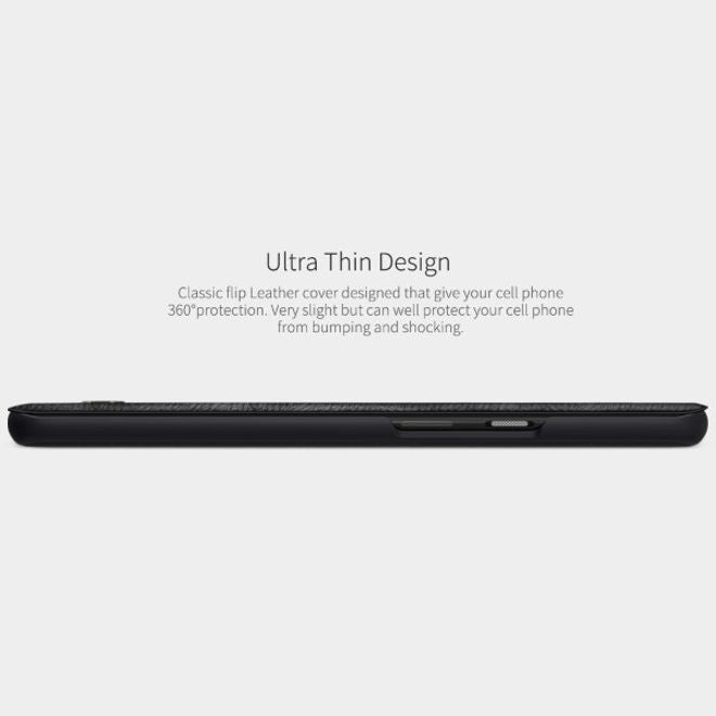 Nillkin - OnePlus 7 Pro Hülle - Leder Book Case - Qin Series - rot