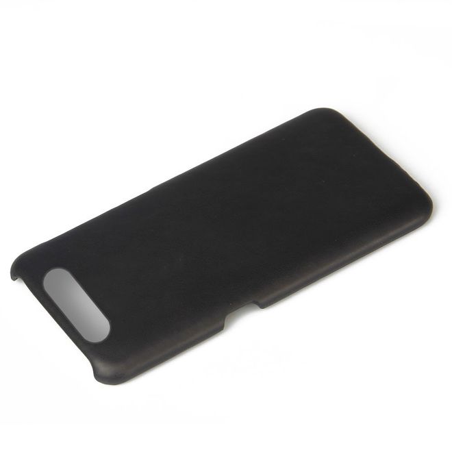 Samsung Galaxy A80 Hülle - Crazy Horse Plastik Hardcase - schwarz