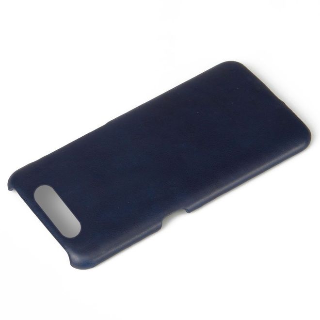 Samsung Galaxy A80 Hülle - Crazy Horse Plastik Hardcase - blau