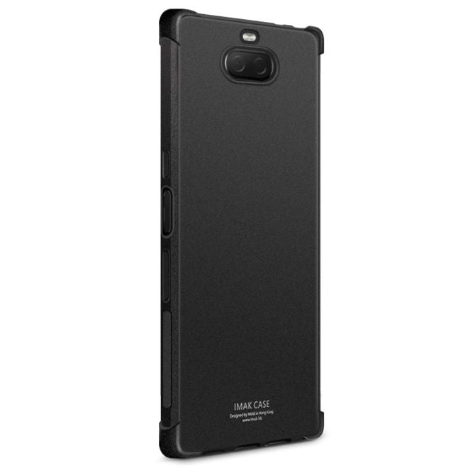 Imak - Sony Xperia 10 Plus Handyhülle - Case aus TPU Plastik - inklusive Schutzglas - matt schwarz
