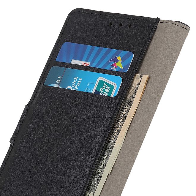 LG V50 ThinQ 5G Handy Hülle - Classic III Leder Bookcover Series - schwarz