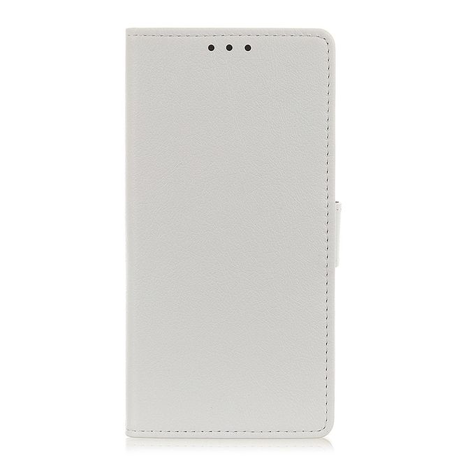 LG V50 ThinQ 5G Handy Hülle - Classic III Leder Bookcover Series - weiss