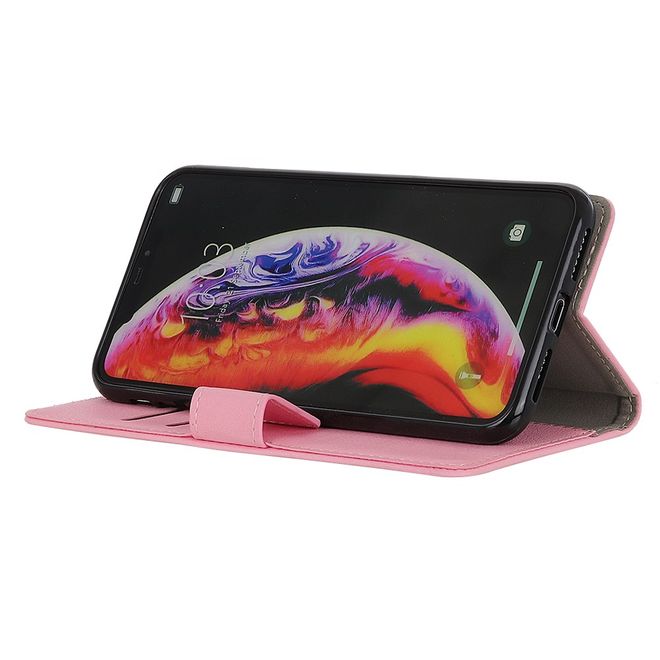 LG V50 ThinQ 5G Handy Hülle - Classic III Leder Bookcover Series - pink