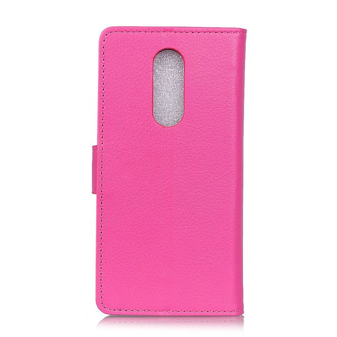 Nokia 3.2 Handy Hülle - Litchi Leder Bookcover Series - rosa