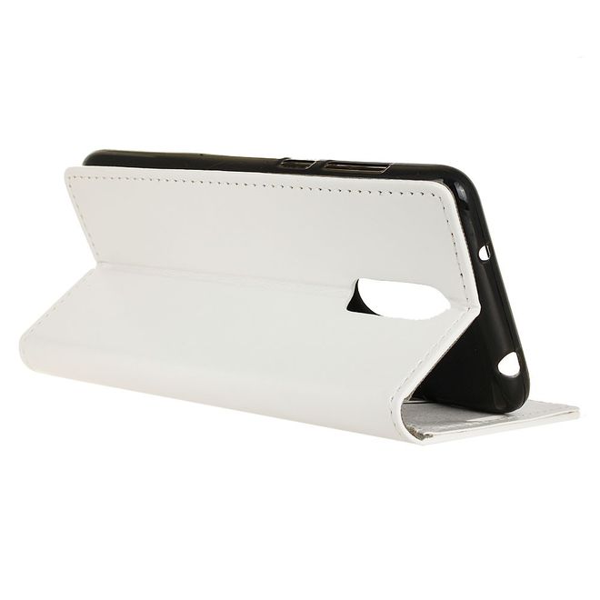 Nokia 3.2 Handyhülle - Crazy Horse Leder Bookcover Series - weiss