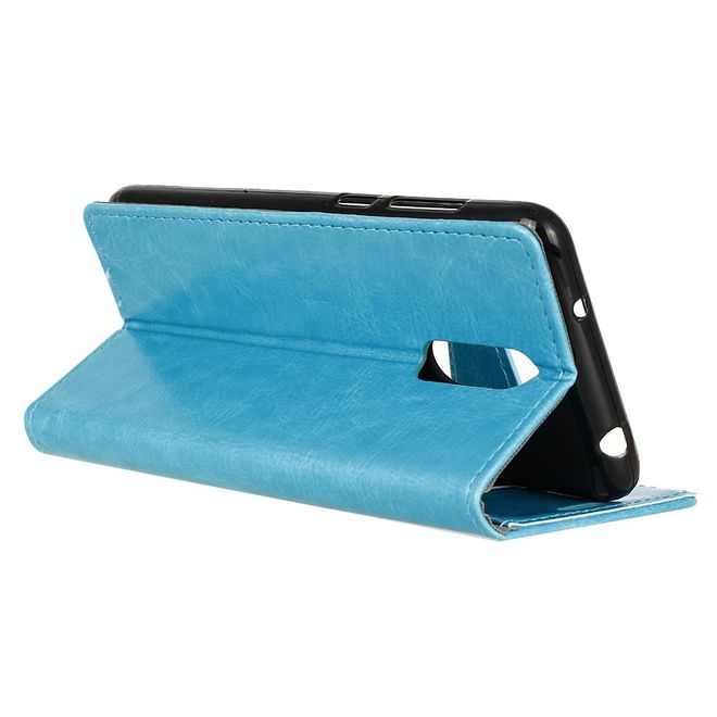 Nokia 3.2 Handyhülle - Crazy Horse Leder Bookcover Series - blau