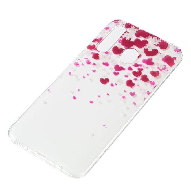 Samsung Galaxy A50 Handyhülle - Softcase Image Plastik Series - Herze und Blumen