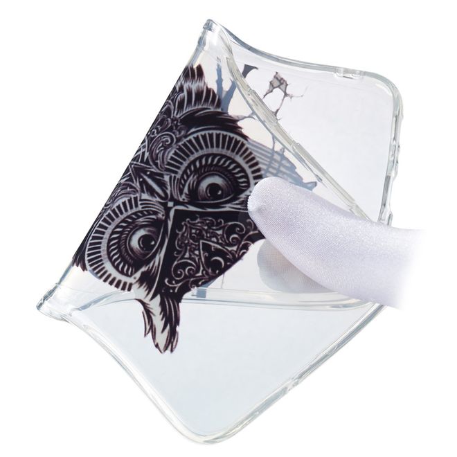 Samsung Galaxy A70 Handyhülle - Softcase Image Plastik Series - schwarze Eule
