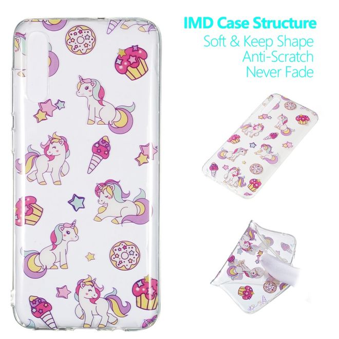 Samsung Galaxy A70 Handyhülle - Softcase Image Plastik Series - Einhorn