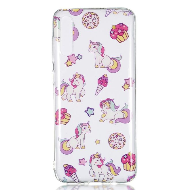 Samsung Galaxy A70 Handyhülle - Softcase Image Plastik Series - Einhorn