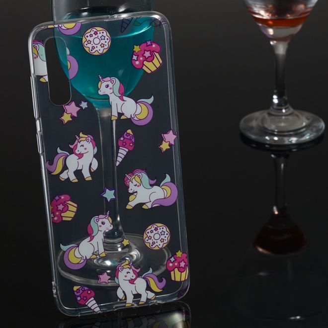 Samsung Galaxy A70 Handyhülle - Softcase Image Plastik Series - Einhorn
