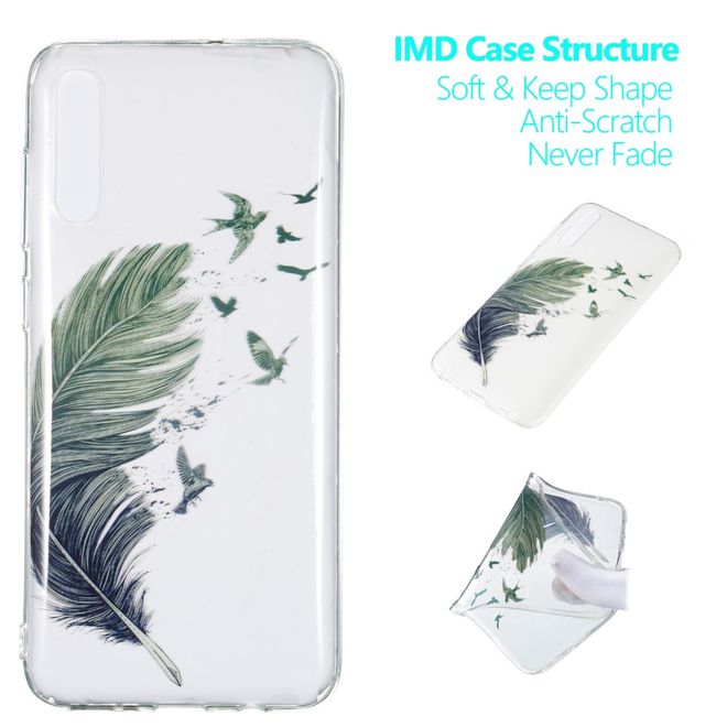 Samsung Galaxy A70 Handyhülle - Softcase Image Plastik Series - Feder und Vögel
