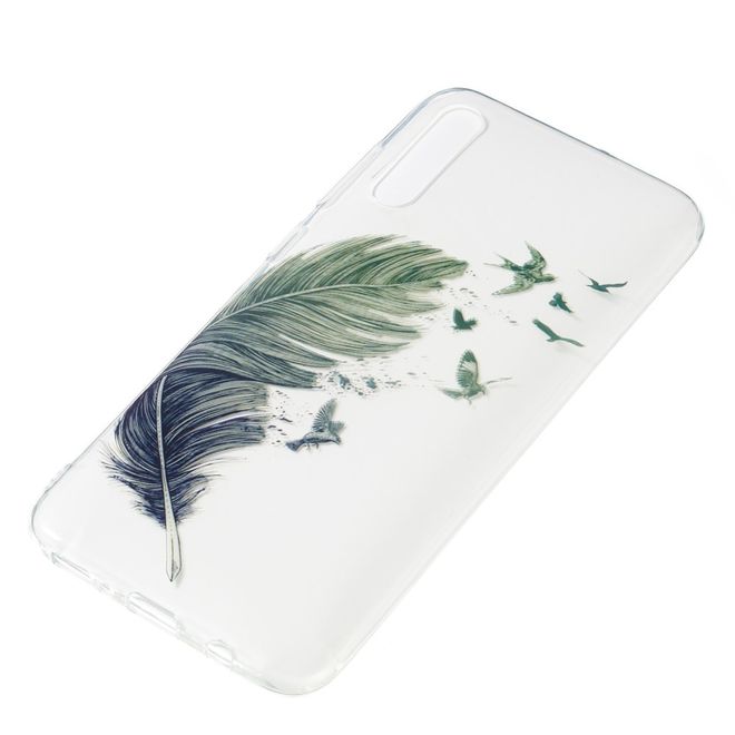 Samsung Galaxy A70 Handyhülle - Softcase Image Plastik Series - Feder und Vögel