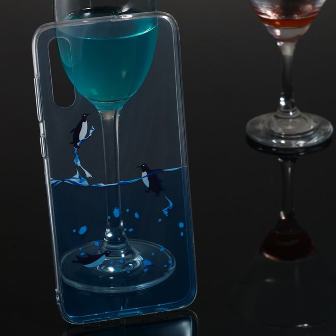 Samsung Galaxy A70 Handyhülle - Softcase Image Plastik Series - Pinguin