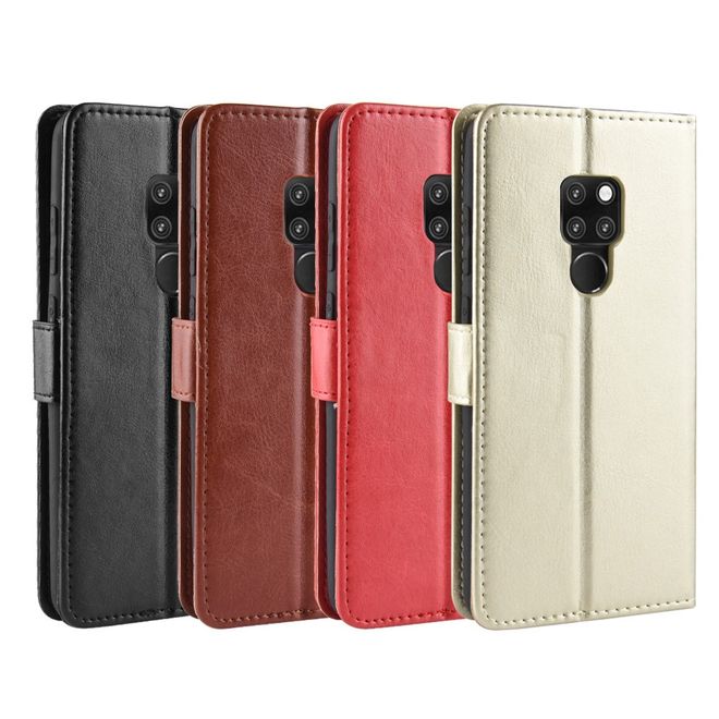 Huawei Mate 20 X / Mate 20 X 5G Handyhülle - Crazy Horse IV Leder Bookcover Series - schwarz