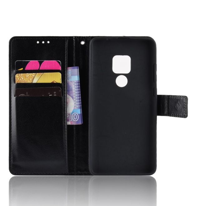 Huawei Mate 20 X / Mate 20 X 5G Handyhülle - Crazy Horse IV Leder Bookcover Series - schwarz