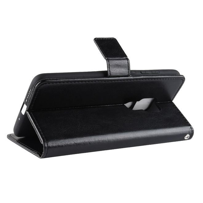 Huawei Mate 20 X / Mate 20 X 5G Handyhülle - Crazy Horse IV Leder Bookcover Series - schwarz