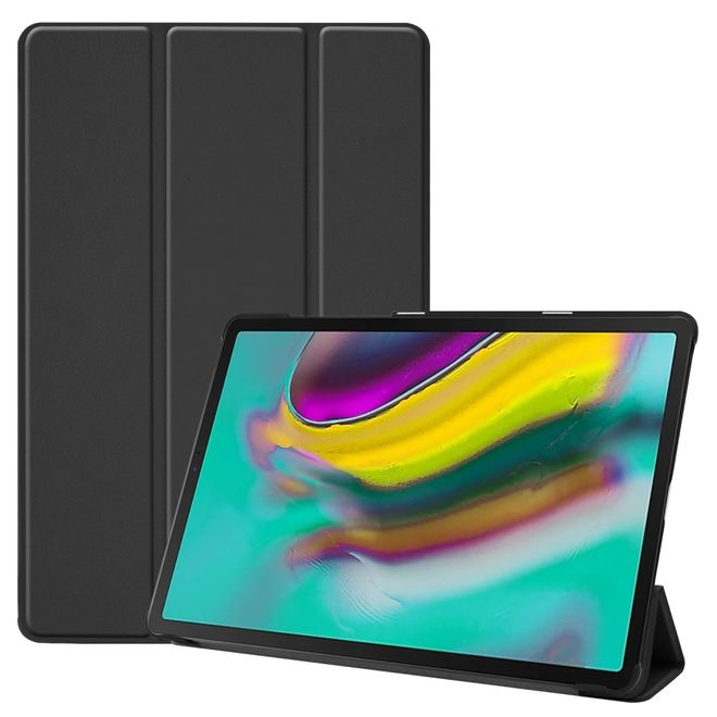 Samsung Galaxy Tab S5e Hülle - Dreifach faltbares Leder Case - schwarz