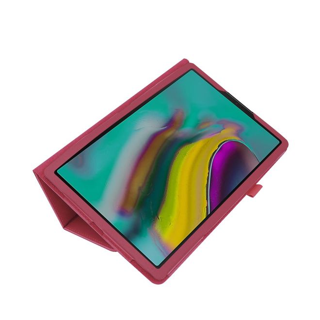 Samsung Galaxy Tab A 10.1 (2019) Hülle - Leder Case mit Litchitextur - rosa