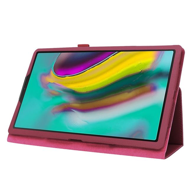 Samsung Galaxy Tab A 10.1 (2019) Hülle - Leder Case mit Litchitextur - rosa